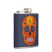 Blumen-Schädel 1 Flachmann (Rechts)