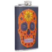 Blumen-Schädel 1 Flachmann (Rechts)