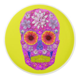 Blumen-Schädel 2 Keramikknauf