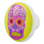 Blumen-Schädel 2 Keramikknauf (Rechts)