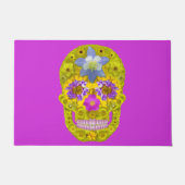 Blumen-Schädel 3 Fußmatte (Vorderseite)