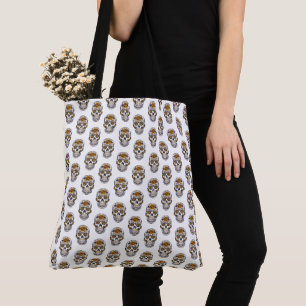 Blumen-Schädel-Muster Frauen-Tasche Tasche