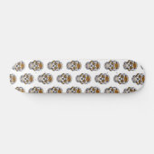 Blumen-Schädel-Muster Skateboard (Horizontal)