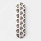 Blumen-Schädel-Muster Skateboard (Vorne)