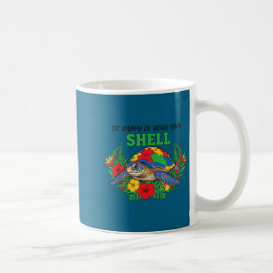 Blumen-Schildkröte ist glücklich in eigener Schale Kaffeetasse