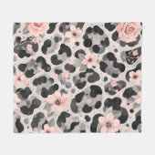 Blumen-Schildpatt Fleecedecke (Vorderseite (Horizontal))