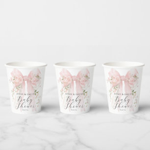Blumen-Schleife Elegante Blumenmädchen-Baby-Party Pappbecher