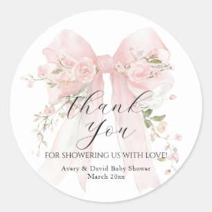 Blumen-Schleife Elegante Blumenmädchen-Baby-Party Runder Aufkleber