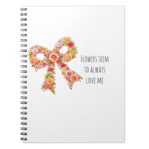 Blumen-Schleifen-Notizbuch Botanisches Journal Notizblock