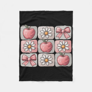 Blumen Schleifen Schulhemd Cute Pink Ck Zur Schule Fleecedecke