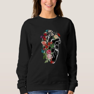 Blumen-Schmetterling Anatomisches Herz Grafik Kard Sweatshirt