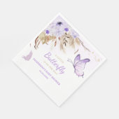 Blumen-Schmetterling-Baby-Party Serviette (Ecke)