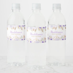 Blumen-Schmetterling-Baby-Party Wasserflaschenetikett