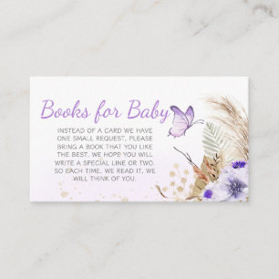 Blumen-Schmetterling-Baby-Shower-Bücher für Baby Begleitkarte