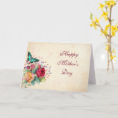 Blumen & Schmetterling Muttertag Karte (Gelbe Blume)