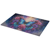 Blumen Schmetterling Schneidebrett (Ecke)