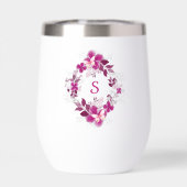 Blumen-Schmetterling-Stemless-Weinbecher (Rückseite)