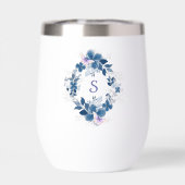 Blumen-Schmetterling-Stemless-Weinbecher (Rückseite)