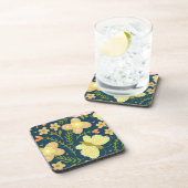 Blumen, Schmetterlinge und Glamour Nahtlos elegant Getränkeuntersetzer (Rechte Seite)