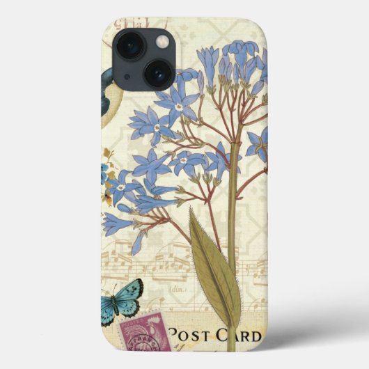 Blumen, Schmetterlinge und Vogel-Collage Case-Mate iPhone Hülle (Rückseite)