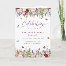 Blumen-Schmetterlings-Feier-des-Lebens-Begräbnis