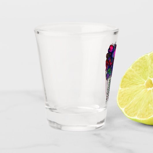Blumen Schnapsglas (Links)