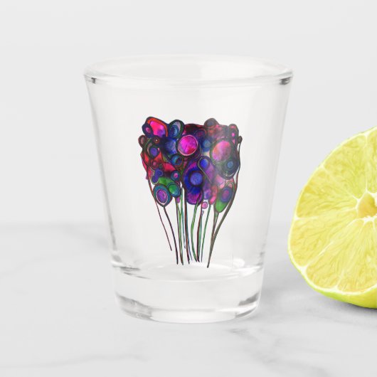 Blumen Schnapsglas (Vorderseite)