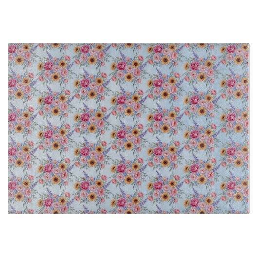 Blumen Schneidebrett (Vorderseite)