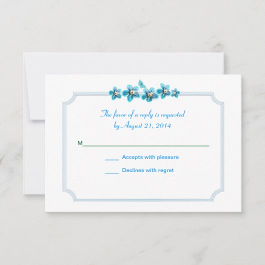 Blumen schöne Hochzeit RSVP Karte (Vorderseite)