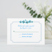 Blumen schöne Hochzeit RSVP Karte (Stehend Vorderseite)