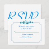 Blumen schöne Hochzeit RSVP Karte (Vorne/Hinten)