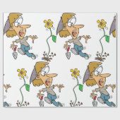 Blumen-Schreck Geschenkpapier (Flach)
