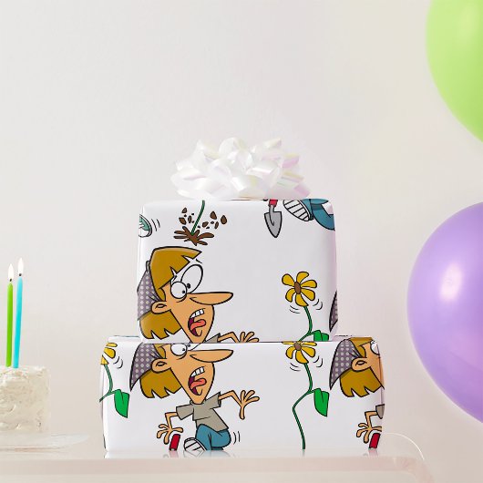 Blumen-Schreck Geschenkpapier