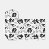 Blumen, Schwarz und Weiß Geschenkschachtel (Ungefaltet)