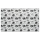 Blumen, Schwarz und Weiß Stoff (Yard (91,4 cm))