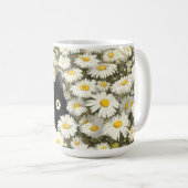 Blumen-Schwarze-Katze-Tasse Kaffeetasse (VorderseiteRechts)