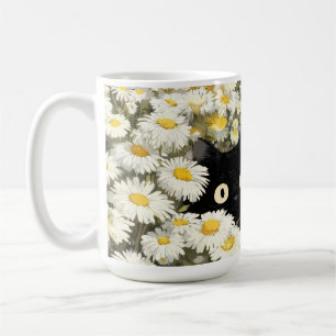 Blumen-Schwarze-Katze-Tasse Kaffeetasse