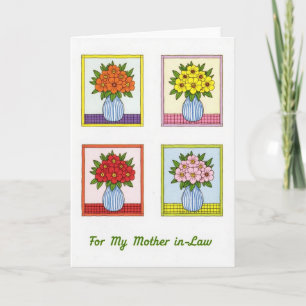 Blumen-Schwiegermutter-Karte Karte