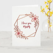 Blumen-Sechseck-Mutterliebe-Karte Karte (Gelbe Blume)