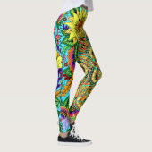 Blumen-SeiteMandala Leggings (Rechts)
