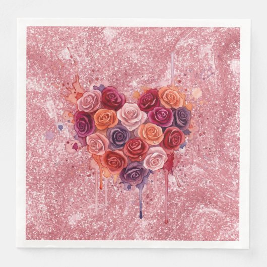 Blumen Serviette (Vorderseite)