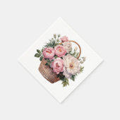 Blumen Serviette (Ecke)