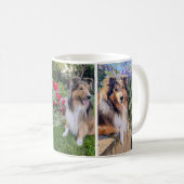 Blumen-Sheltie Kaffeetasse (VorderseiteRechts)