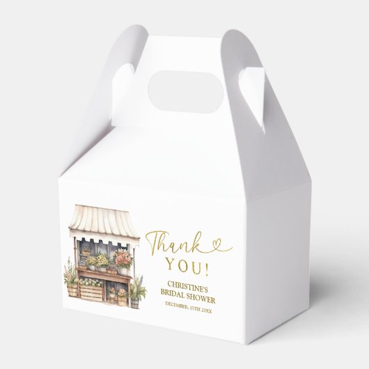 Blumen Shop Brautparty Gefälligkeitsbox Geschenkschachtel (Vorderseite)