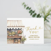 Blumen Shops Brautparty Vielen Dank Karte (Stehend Vorderseite)