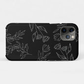 Blumen-Silhouettenmuster Case-Mate iPhone Hülle (Rückseite (Horizontal))
