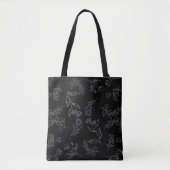 Blumen-Silhouettenmuster Tasche (Vorderseite)