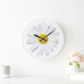 Blumen | Single Daisy Große Wanduhr (Zuhause)