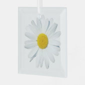 Blumen | Single Daisy Ornament Aus Glas (Vorderseite links)