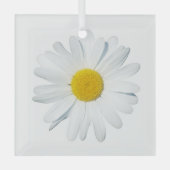 Blumen | Single Daisy Ornament Aus Glas (Vorderseite)